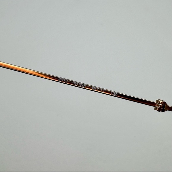 Vintage Anne Klein K1028 48-17-135 Gold Oval Geometric Glasses - Picture 7 of 7